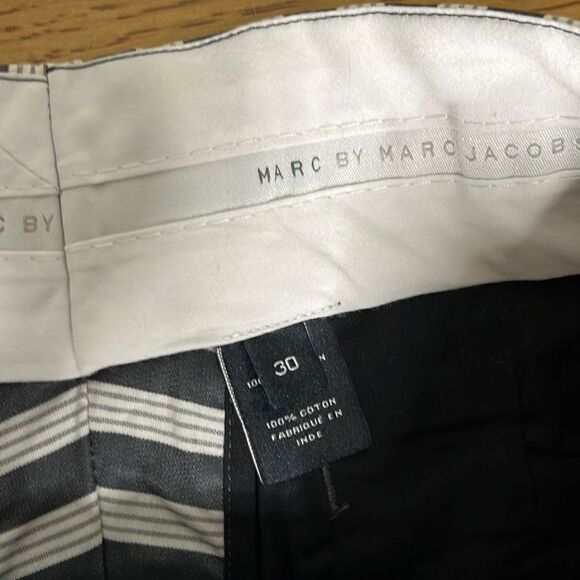 Marc by Marc Jacobs Mens Shorts Stripes Print Flat Front Multi Ink Size 30 - Picture 6 of 10